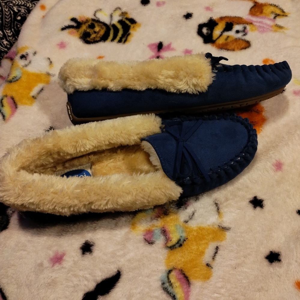 Floopi Melanie Moccasin Faux Suede Slippers